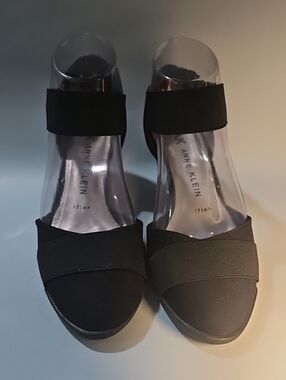 Anne Klein Black Ankle-Strap Heels. Worn Once Bin 11 Size 8.5